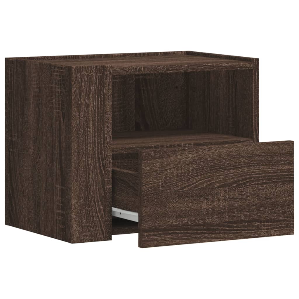 Wall Bedside Tables 2 pcs. Brown Oak Look 45x30x35 cm