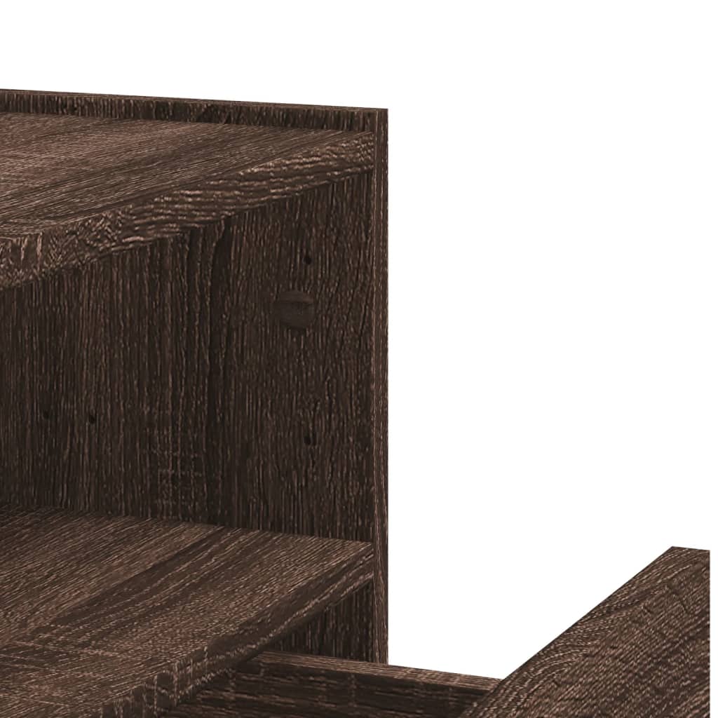 Wall Bedside Tables 2 pcs. Brown Oak Look 45x30x35 cm