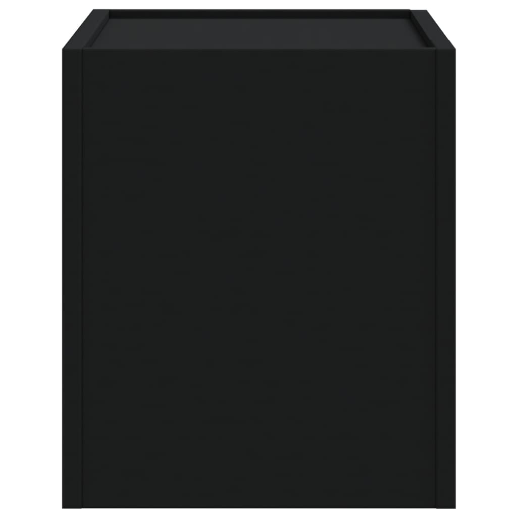 Wall Bedside Table Black 45x30x35 cm