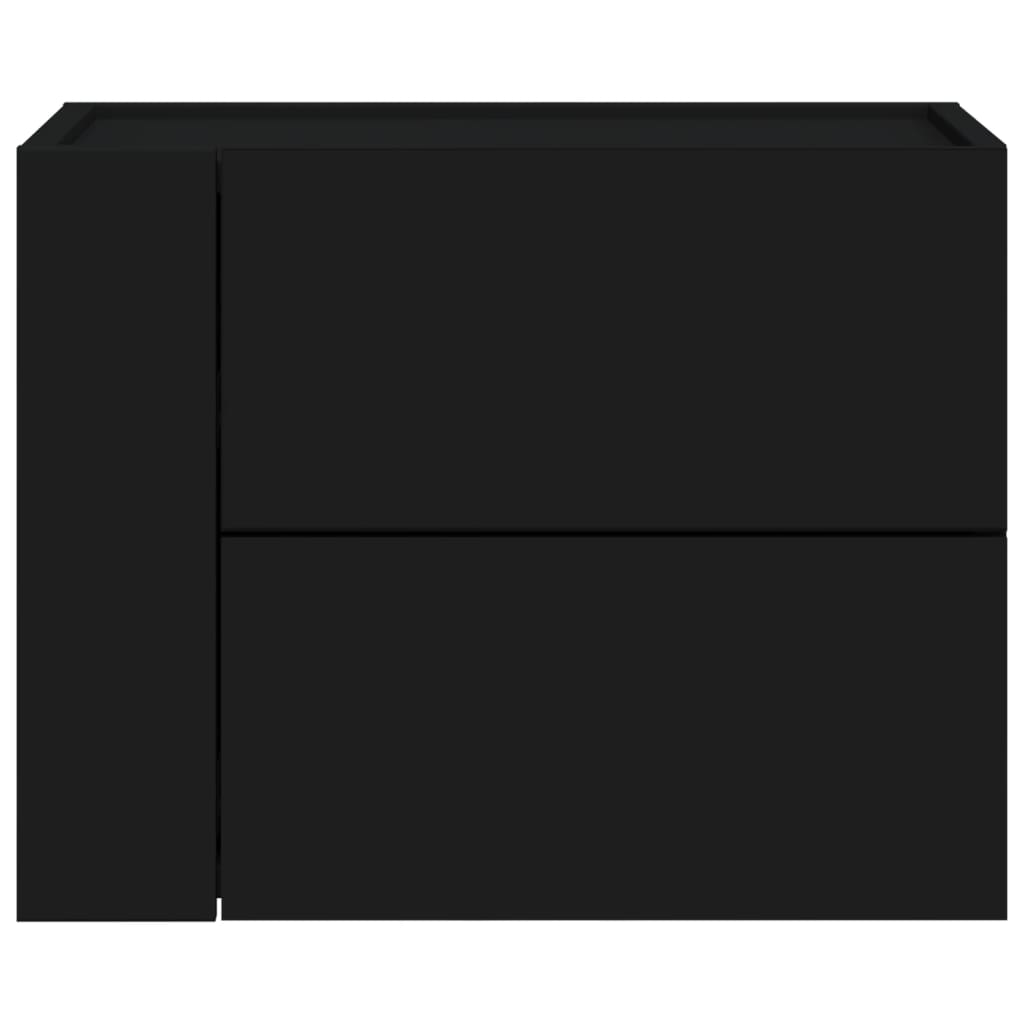 Wall Bedside Tables 2 pcs. Black 45x30x35 cm