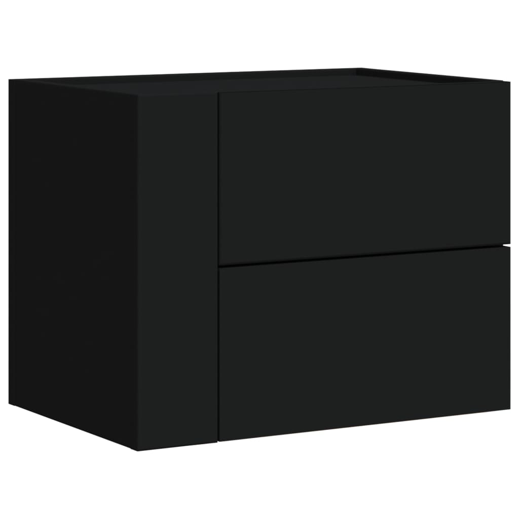Wall Bedside Tables 2 pcs. Black 45x30x35 cm