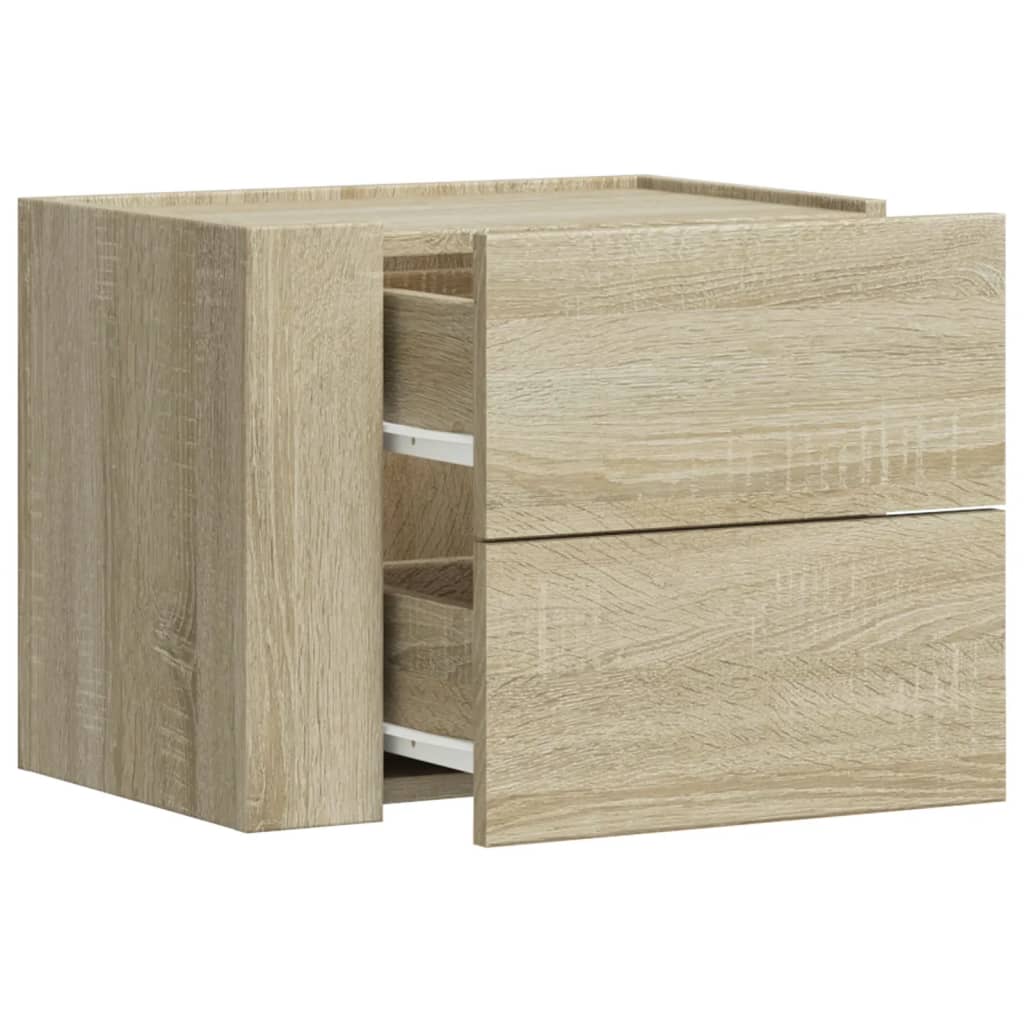 Wall-mounted bedside table Sonoma oak 45x30x35 cm