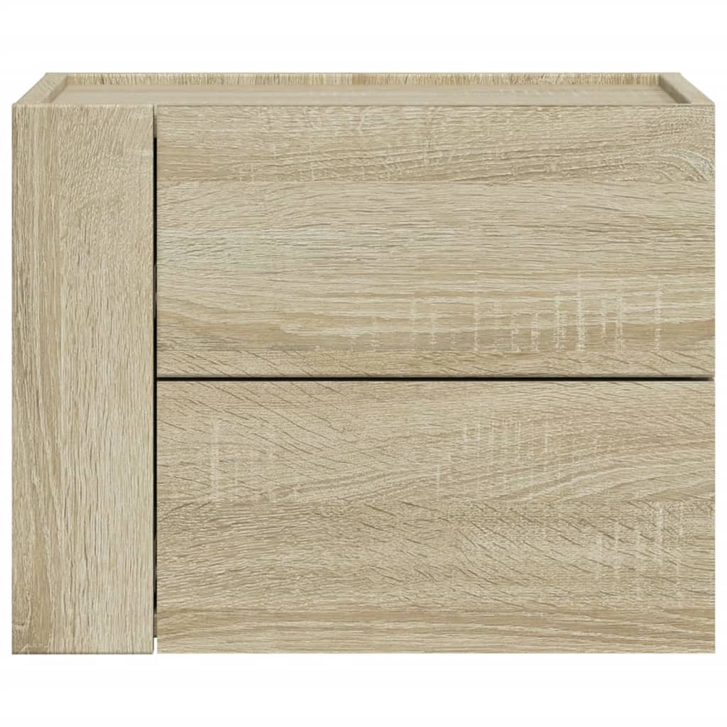 Wall-mounted bedside tables 2 pcs. Sonoma oak 45x30x35 cm