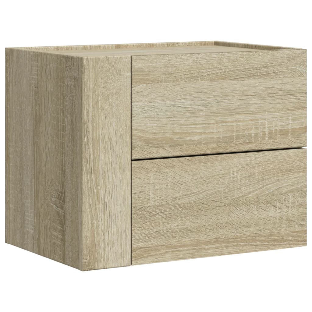 Wall-mounted bedside tables 2 pcs. Sonoma oak 45x30x35 cm