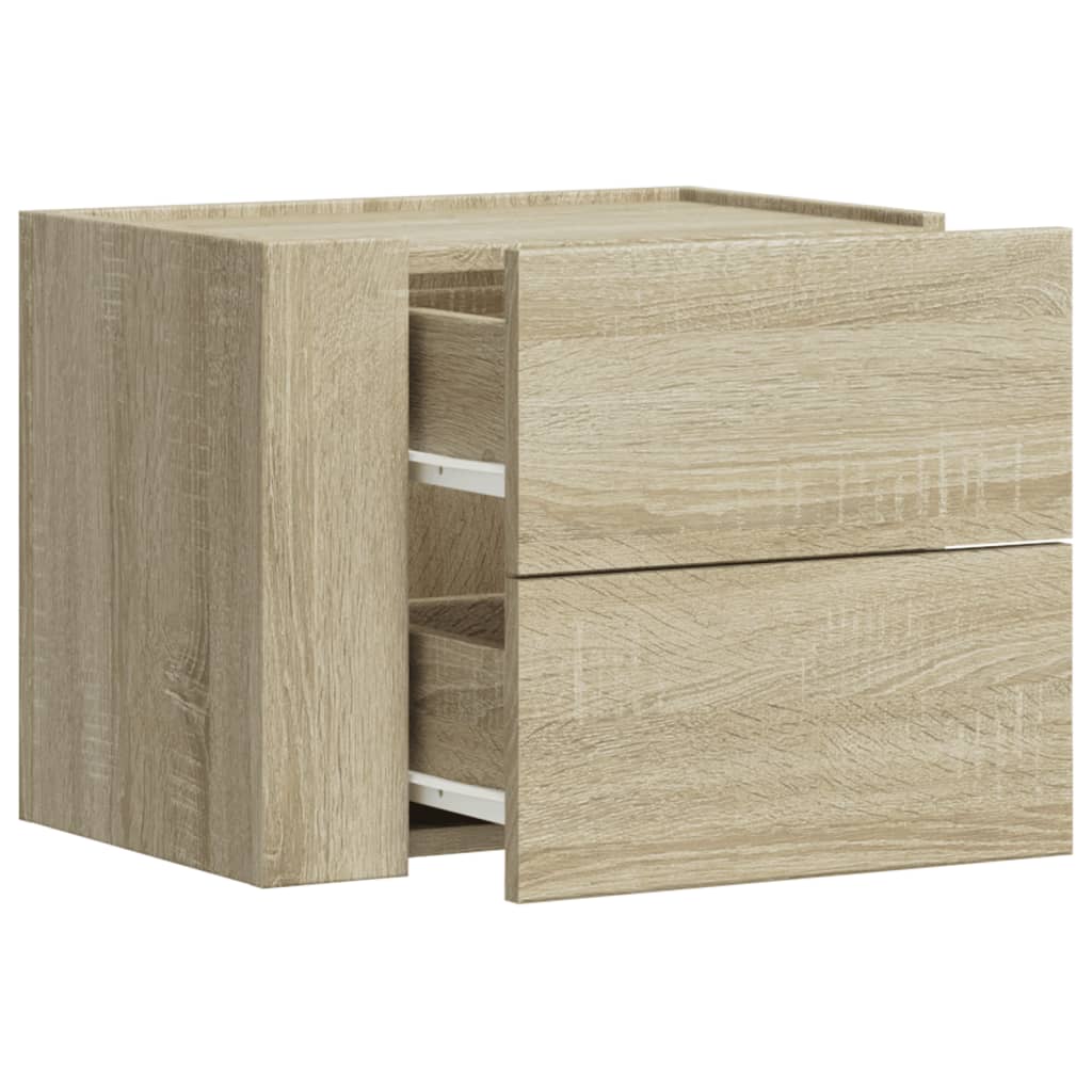 Wall-mounted bedside tables 2 pcs. Sonoma oak 45x30x35 cm