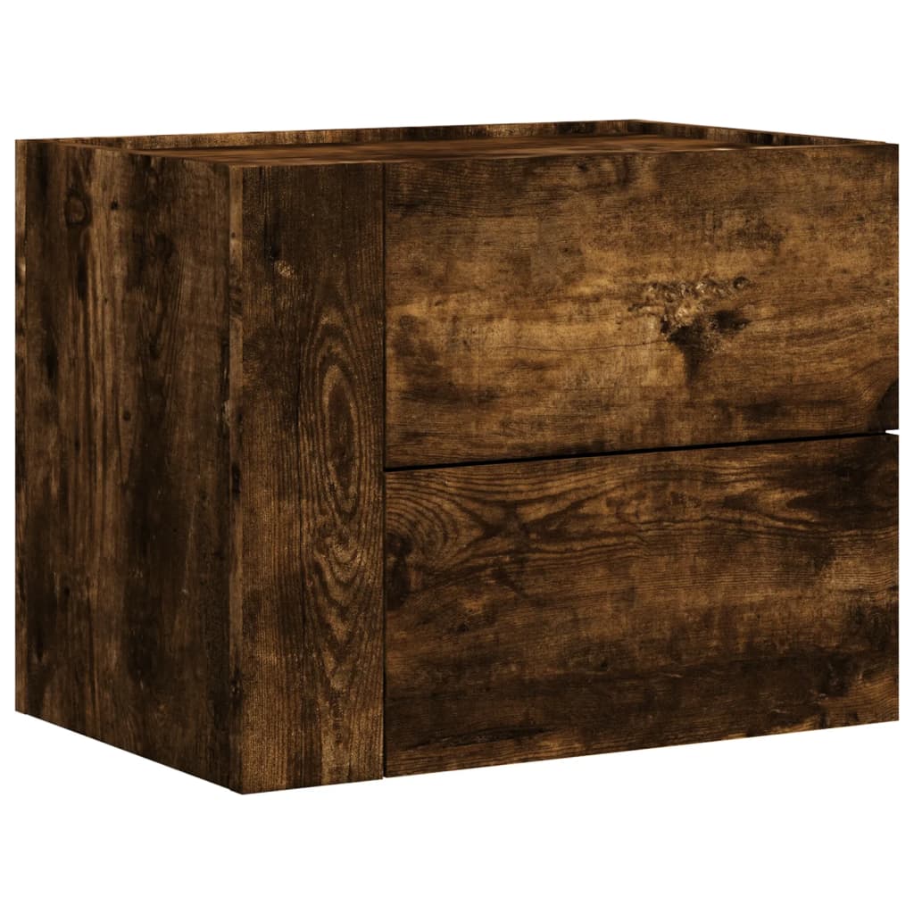 Wall-mounted bedside tables 2 pcs. Smoked oak 45x30x35 cm
