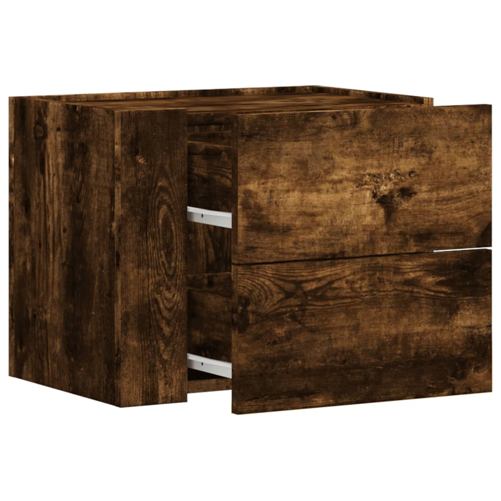 Wall-mounted bedside tables 2 pcs. Smoked oak 45x30x35 cm