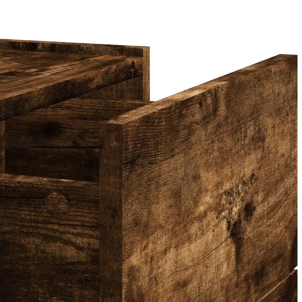 Wall-mounted bedside tables 2 pcs. Smoked oak 45x30x35 cm