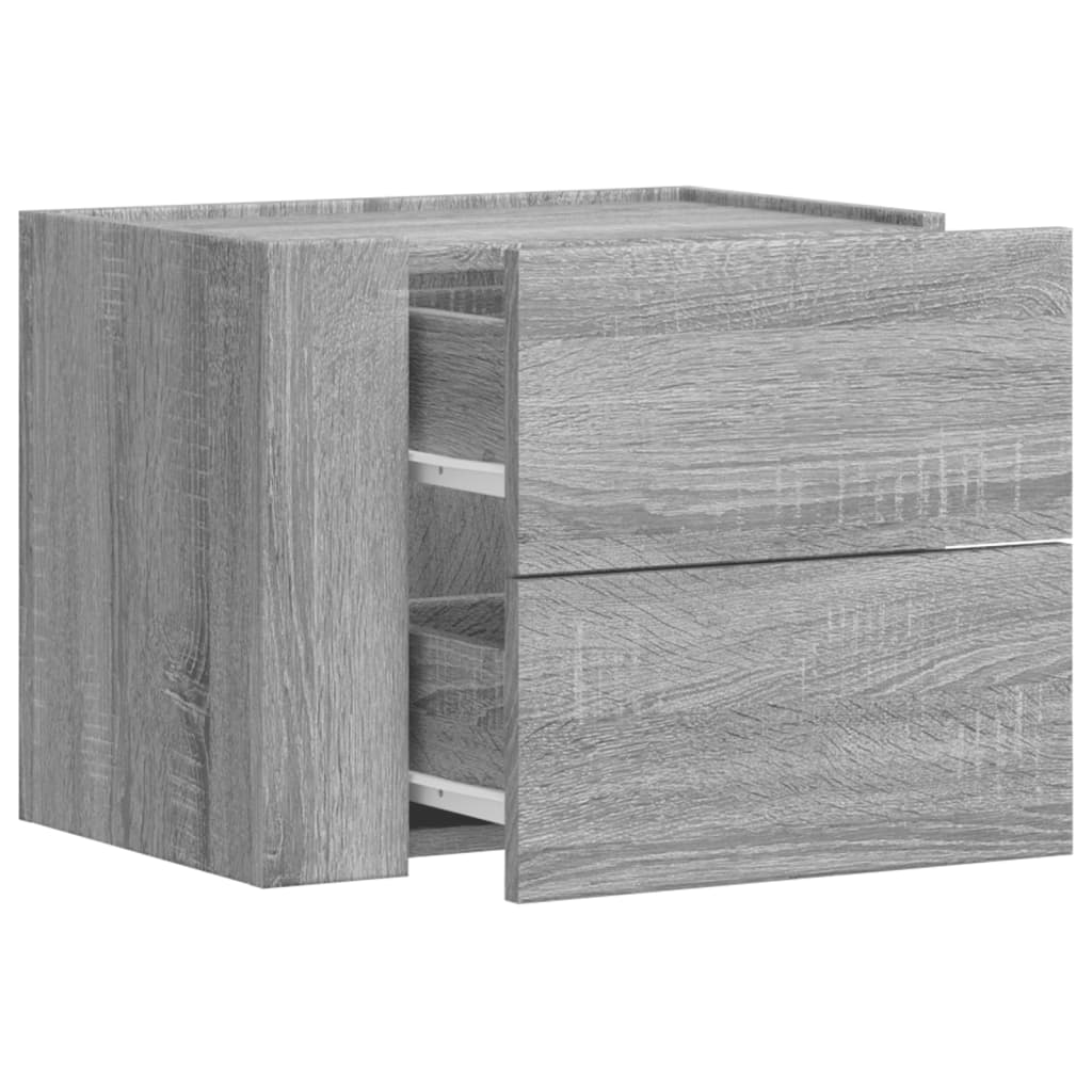 Wall Bedside Tables 2 pcs. Gray Sonoma 45x30x35 cm