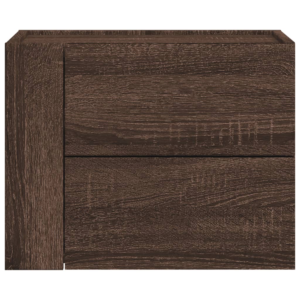 Wall Bedside Tables 2 pcs. Brown Oak Look 45x30x35 cm