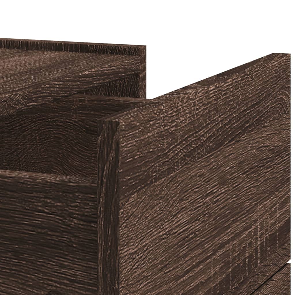 Wall Bedside Tables 2 pcs. Brown Oak Look 45x30x35 cm