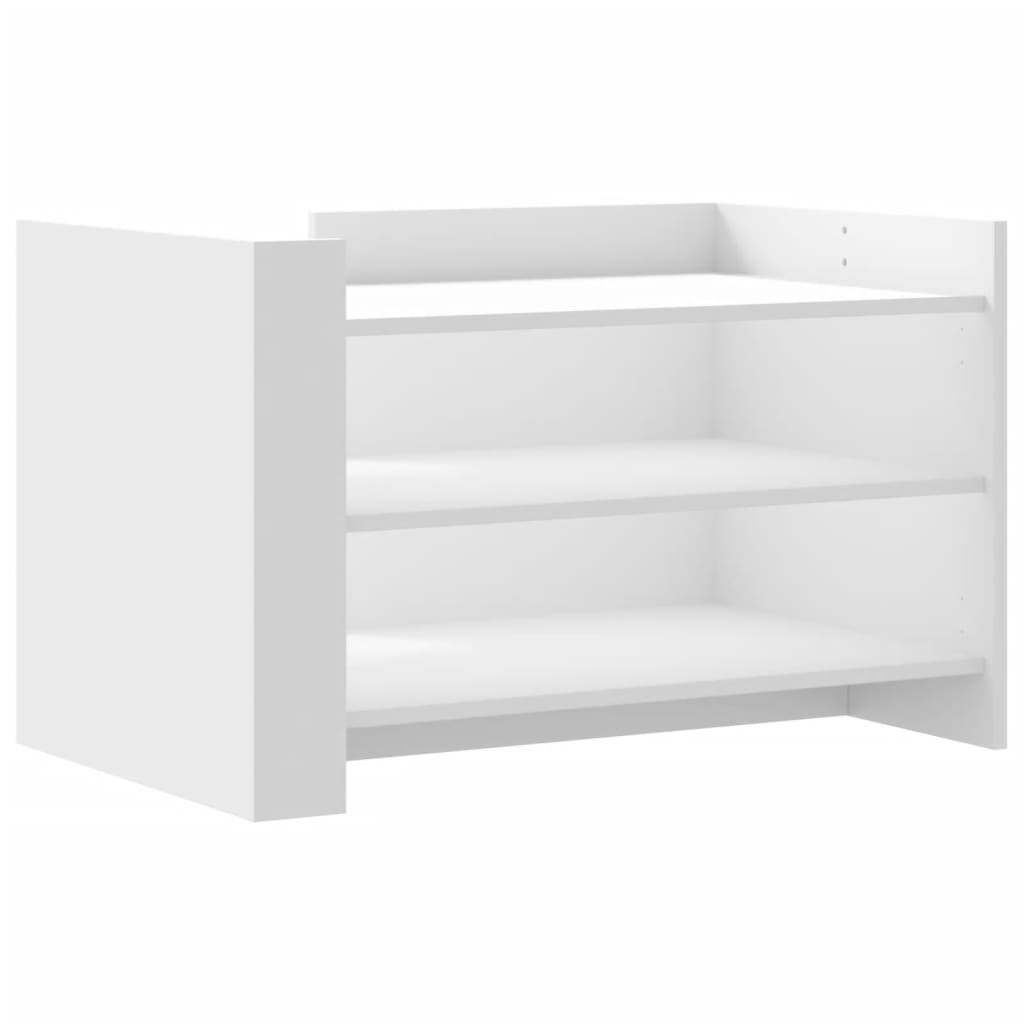 Table basse blanche 80x50x50 cm en bois