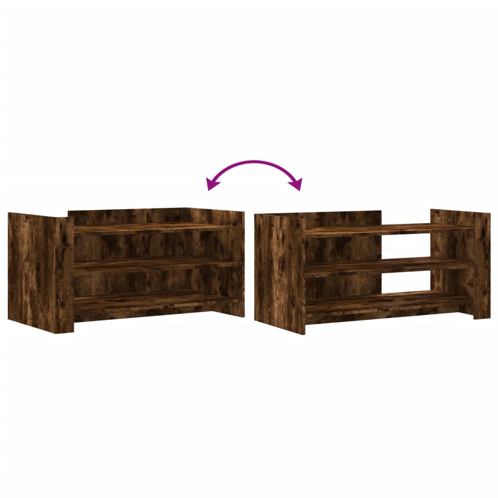 Coffee table smoked oak 100x50x50 cm wood material
