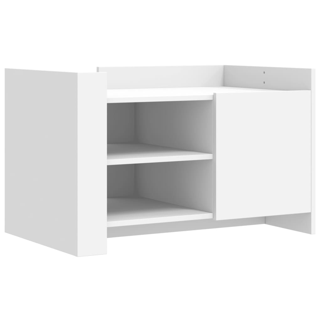 Table basse blanche 80x50x50 cm en bois