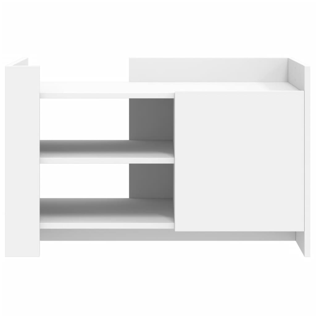 Table basse blanche 80x50x50 cm en bois