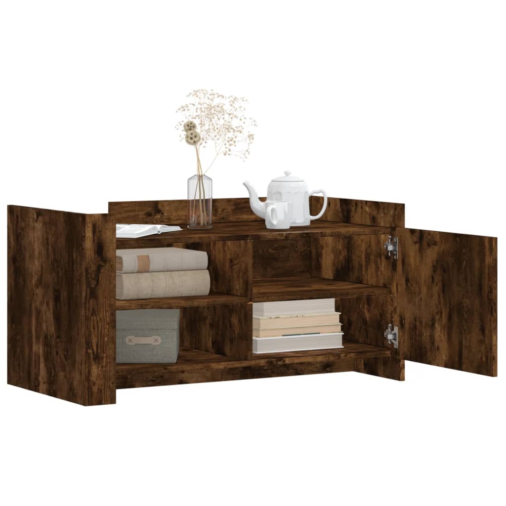 Coffee table smoked oak 100x50x50 cm wood material