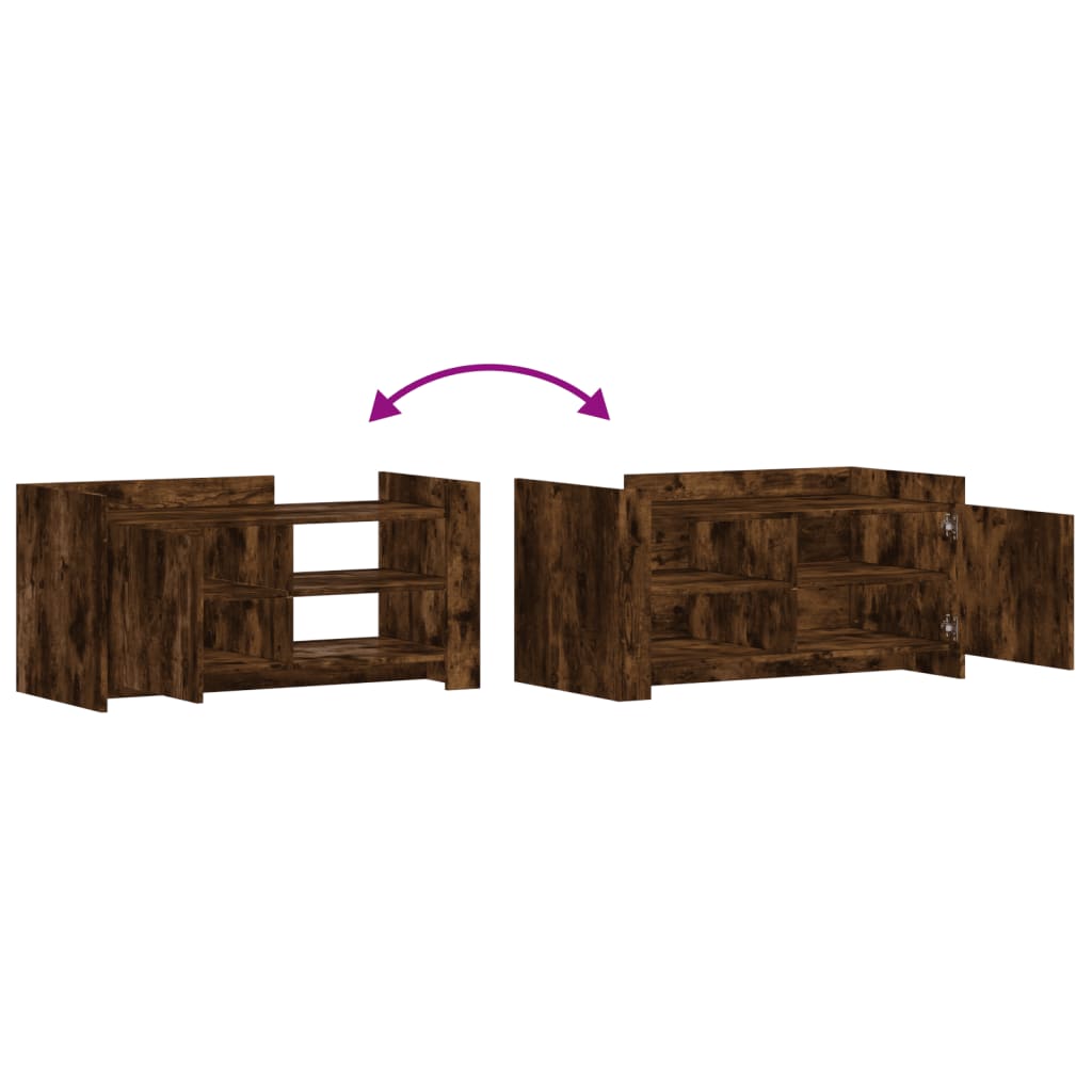 Coffee table smoked oak 100x50x50 cm wood material