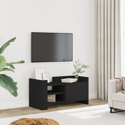 Meuble TV noir 80x35x40 cm en bois