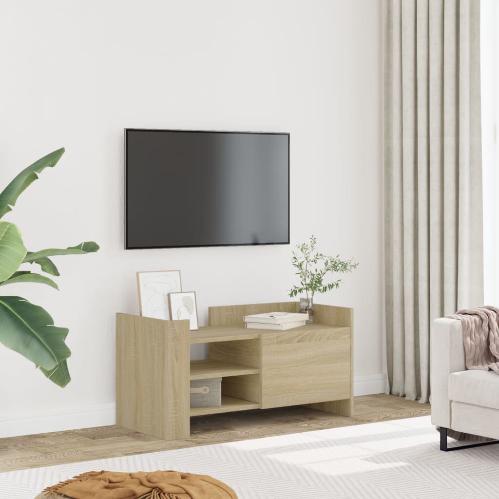Meuble TV chêne Sonoma 80x35x40 cm matériau bois
