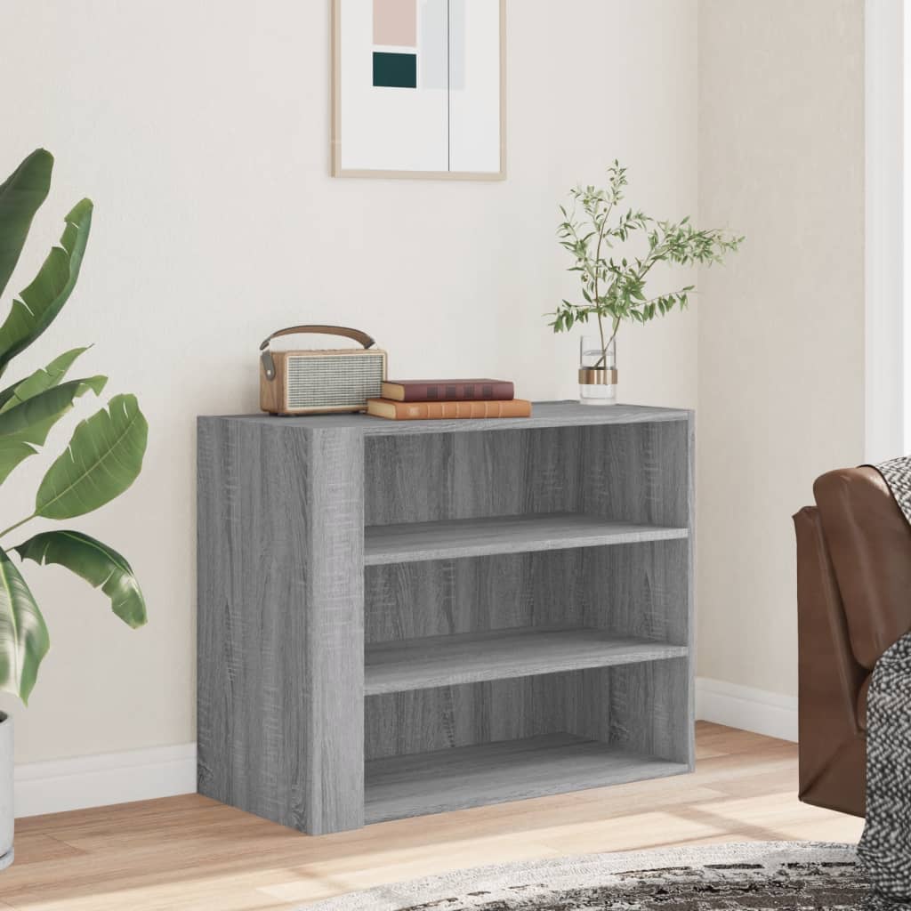 Wall shelf gray Sonoma 75x35x60 cm wood material