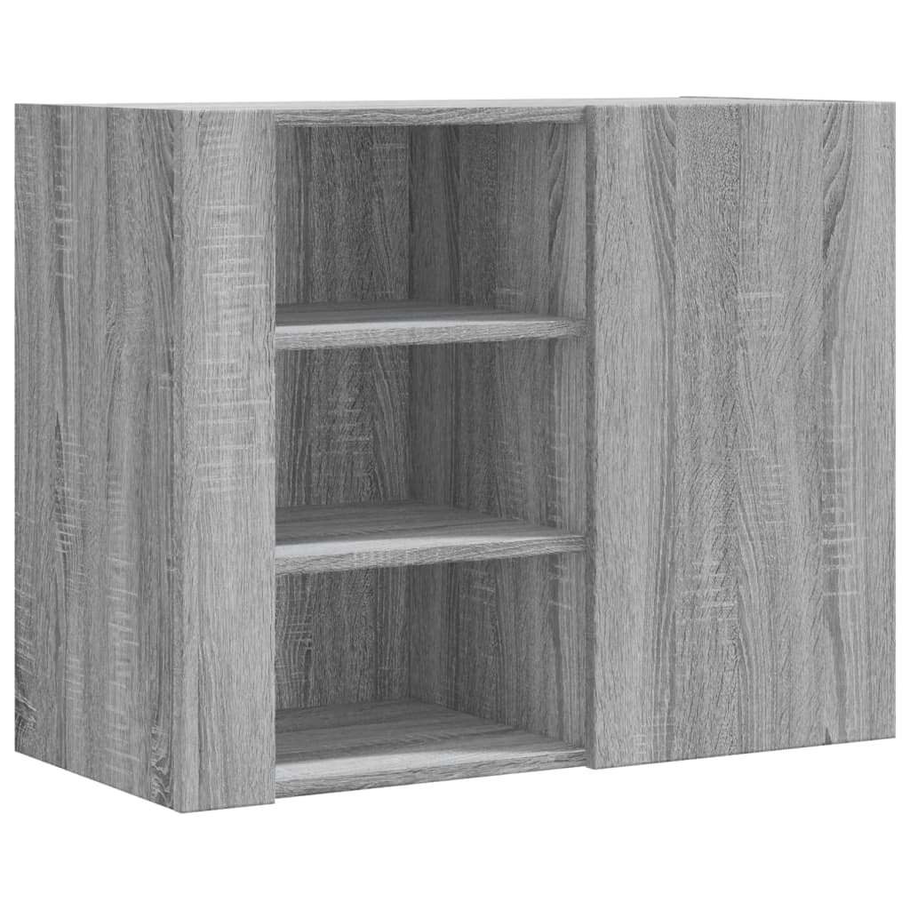 Wall shelf gray Sonoma 75x35x60 cm wood material