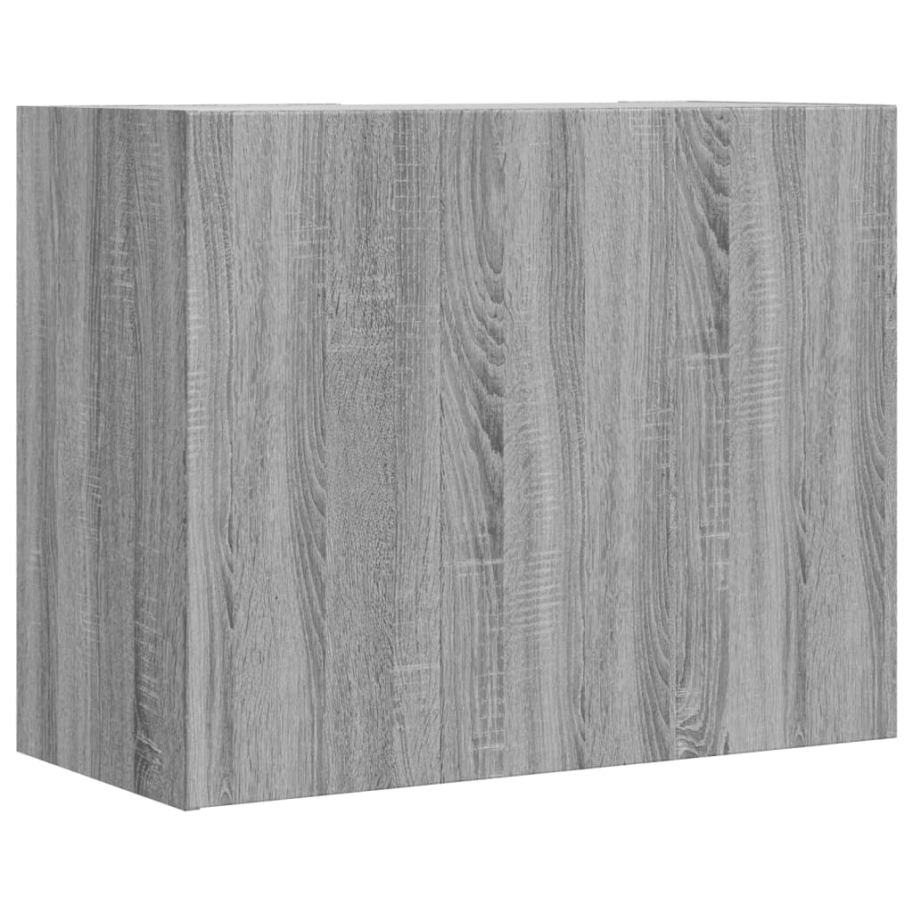 Wall shelf gray Sonoma 75x35x60 cm wood material