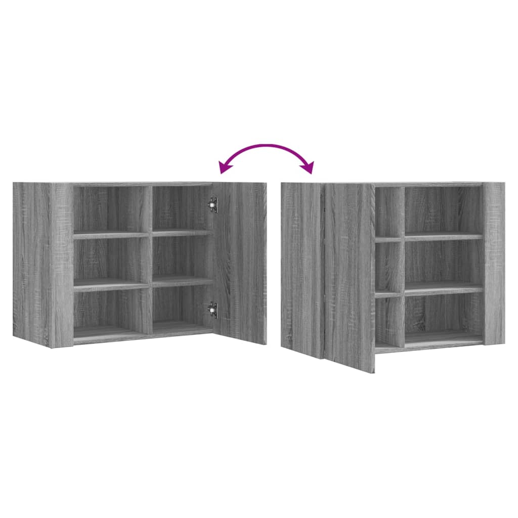 Wall shelf gray Sonoma 75x35x60 cm wood material