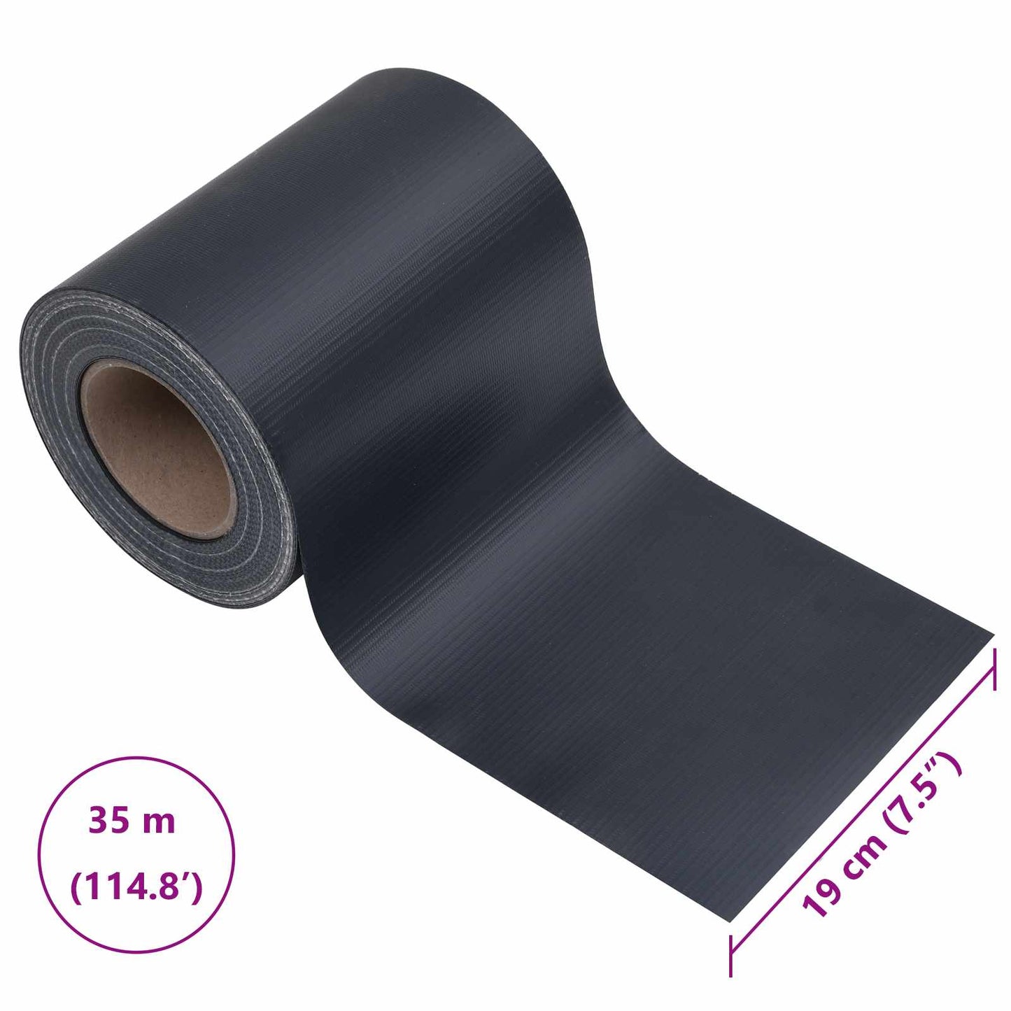 Garten Sichtschutzbildschirme 70 x 0,19 m PVC Dunkelgrau