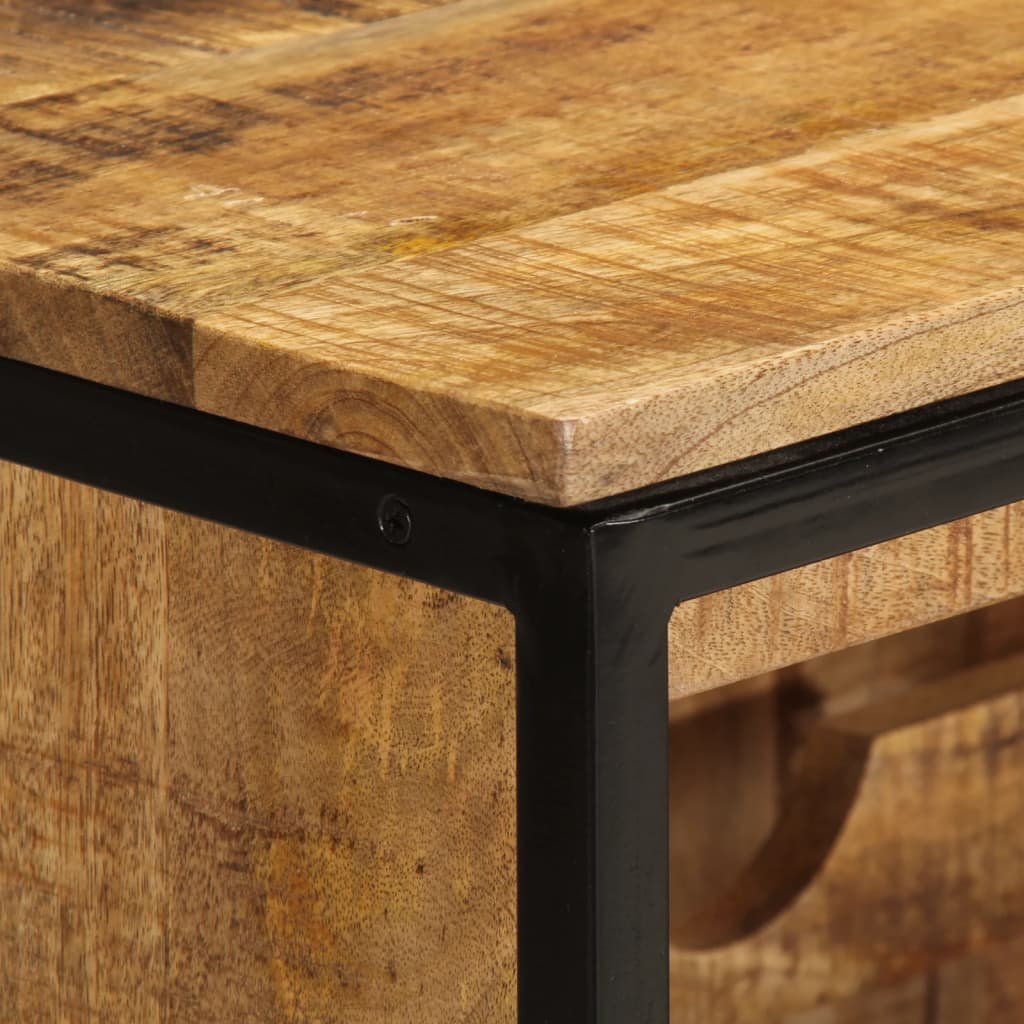 Casier à vin pour 9 bouteilles 55x33x70 cm en bois de manguier massif