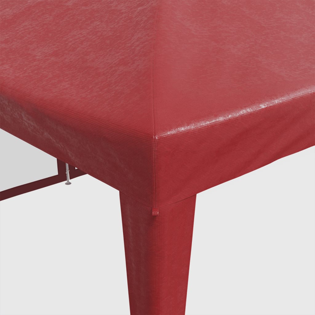 Party tent with 12 mesh side panels red 8x4 m HDPE