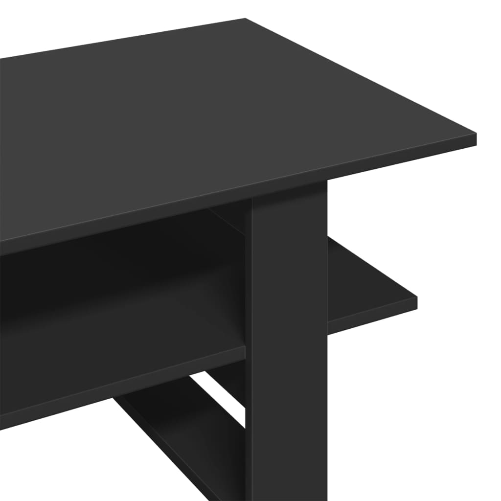 Coffee Table Black 102x55x42 cm Wood Material