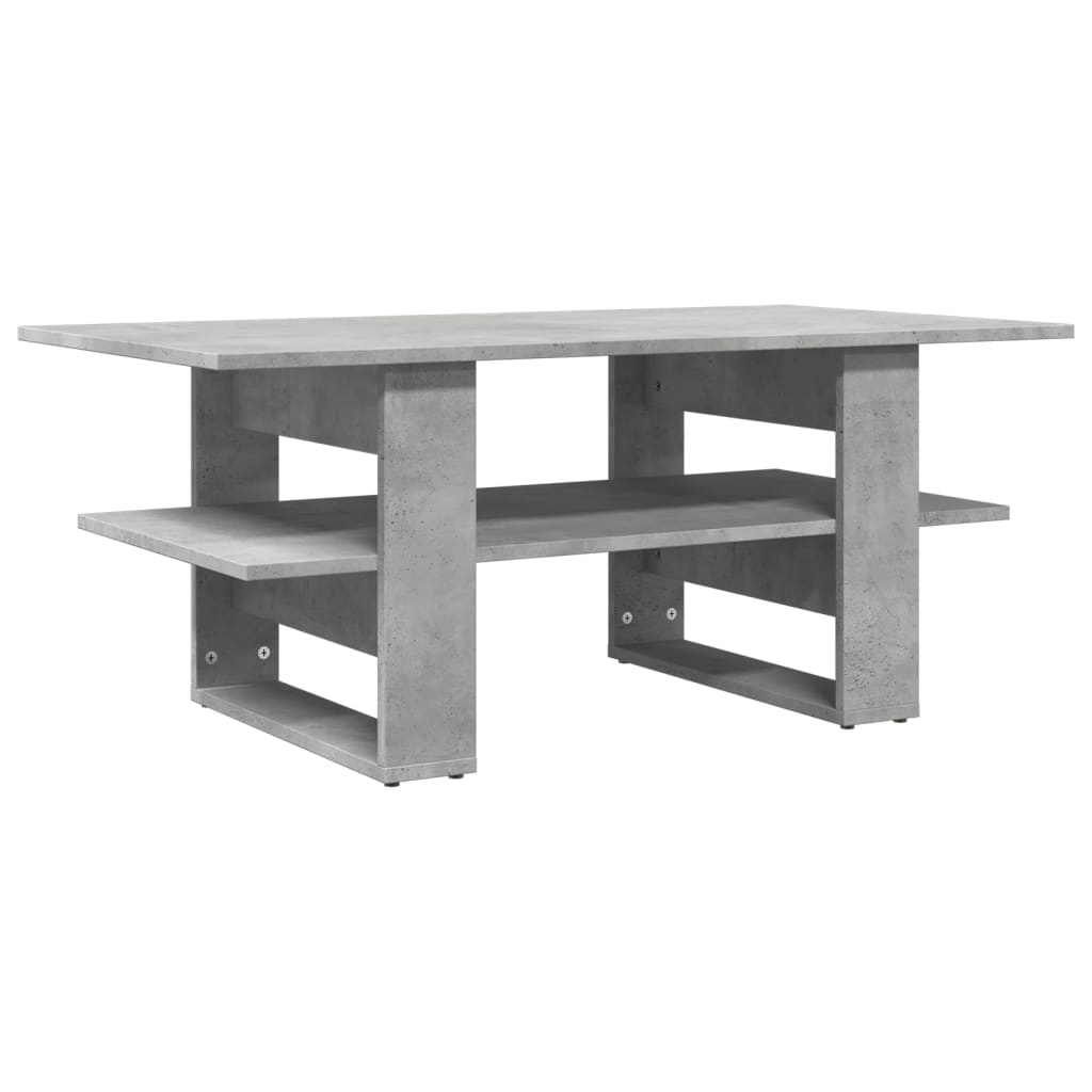 Table basse gris béton 102x55x42 cm en bois