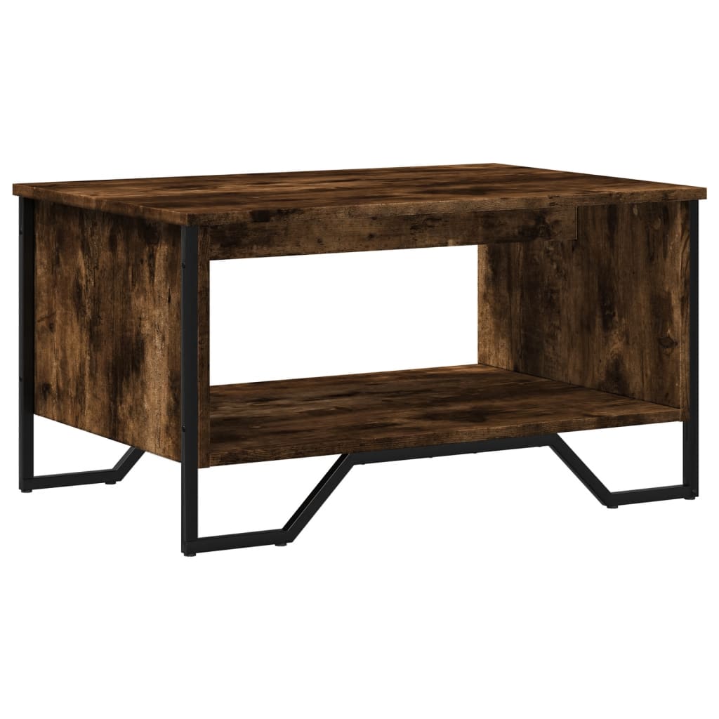 Coffee table smoked oak 75x51x40 cm wood material