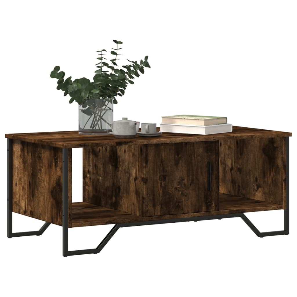 Coffee table smoked oak 100x51x40 cm wood material