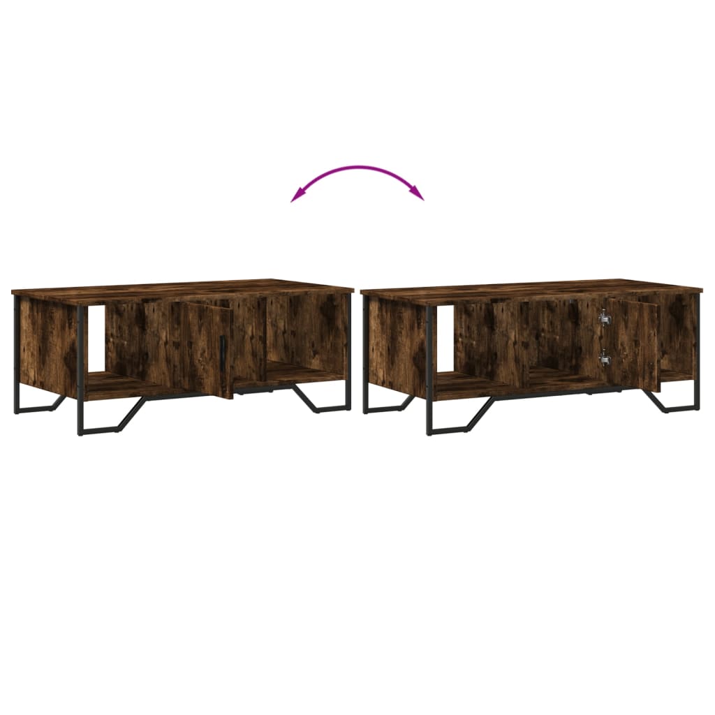 Coffee table smoked oak 100x51x40 cm wood material