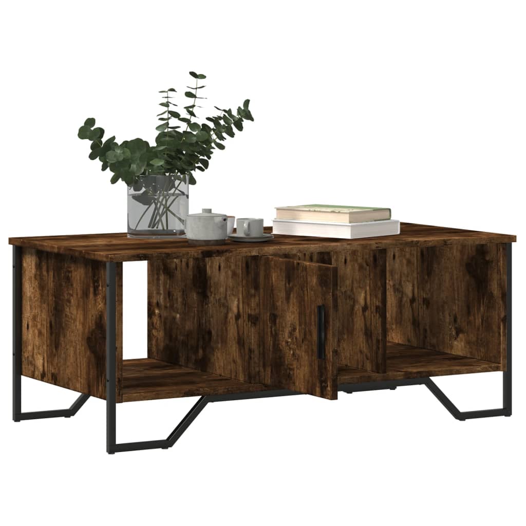 Coffee table smoked oak 100x51x40 cm wood material