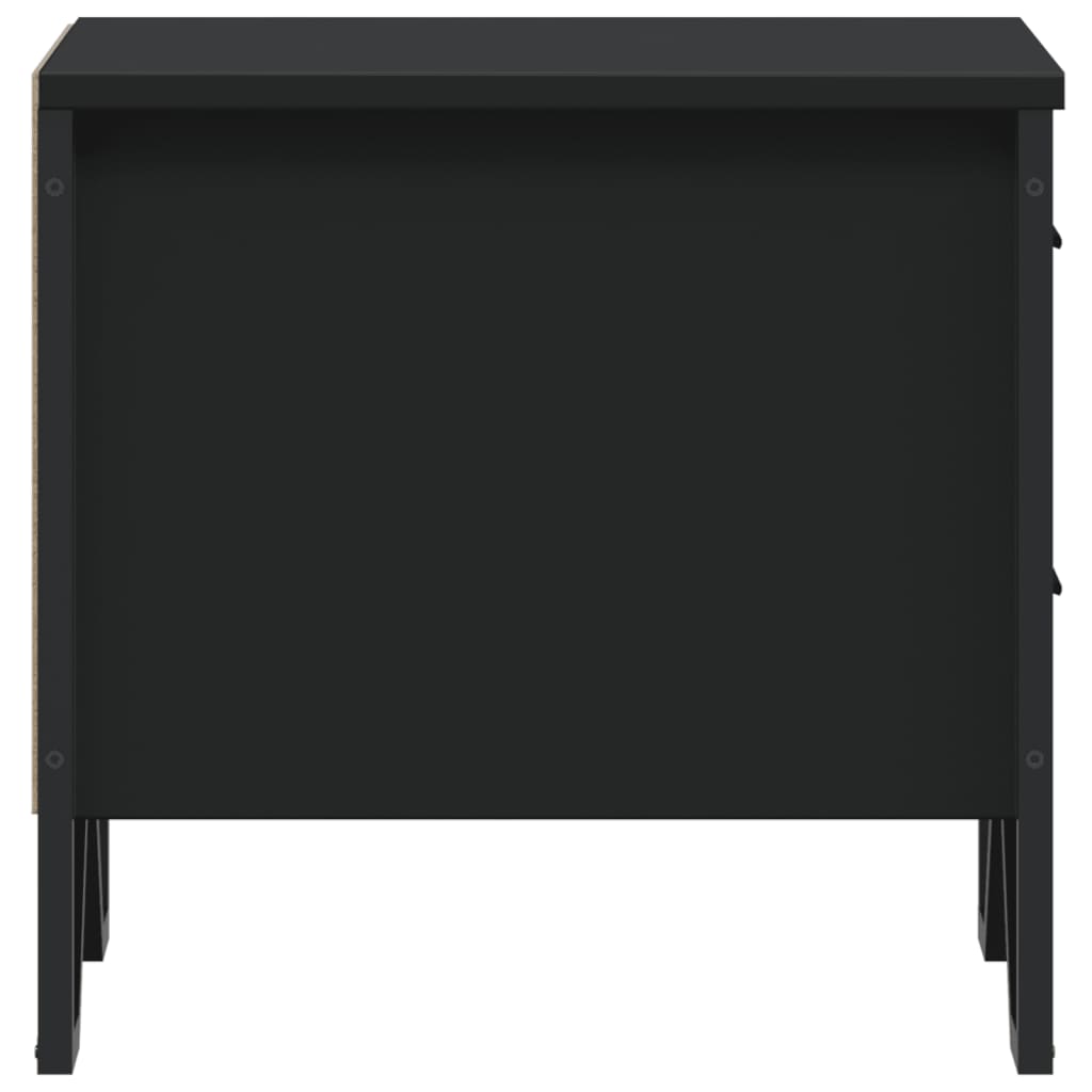 Tables de chevet 2 pcs. Noir 40x41x40 cm en bois