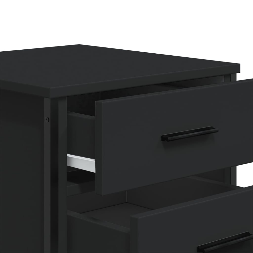 Tables de chevet 2 pcs. Noir 40x41x40 cm en bois