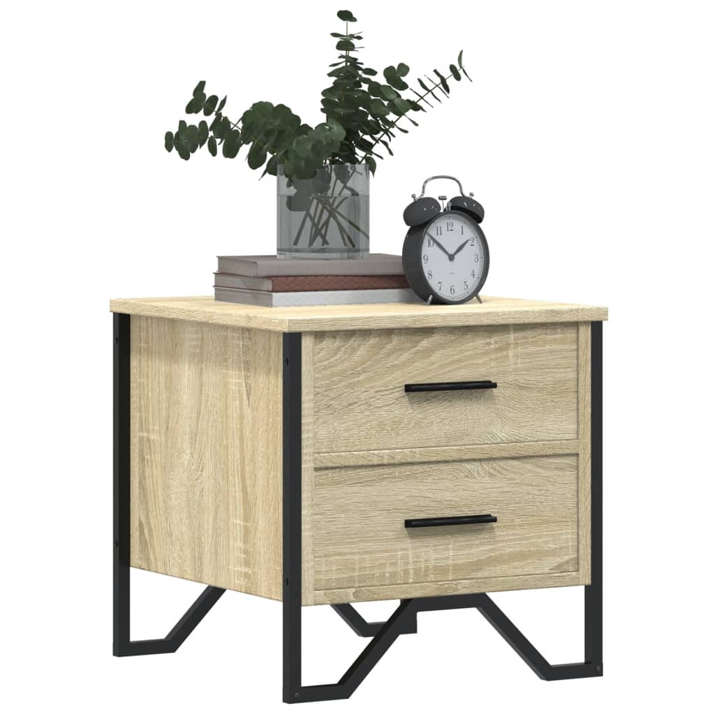 Tables de chevet 2 pcs. Chêne Sonoma 40x41x40 cm matériau bois