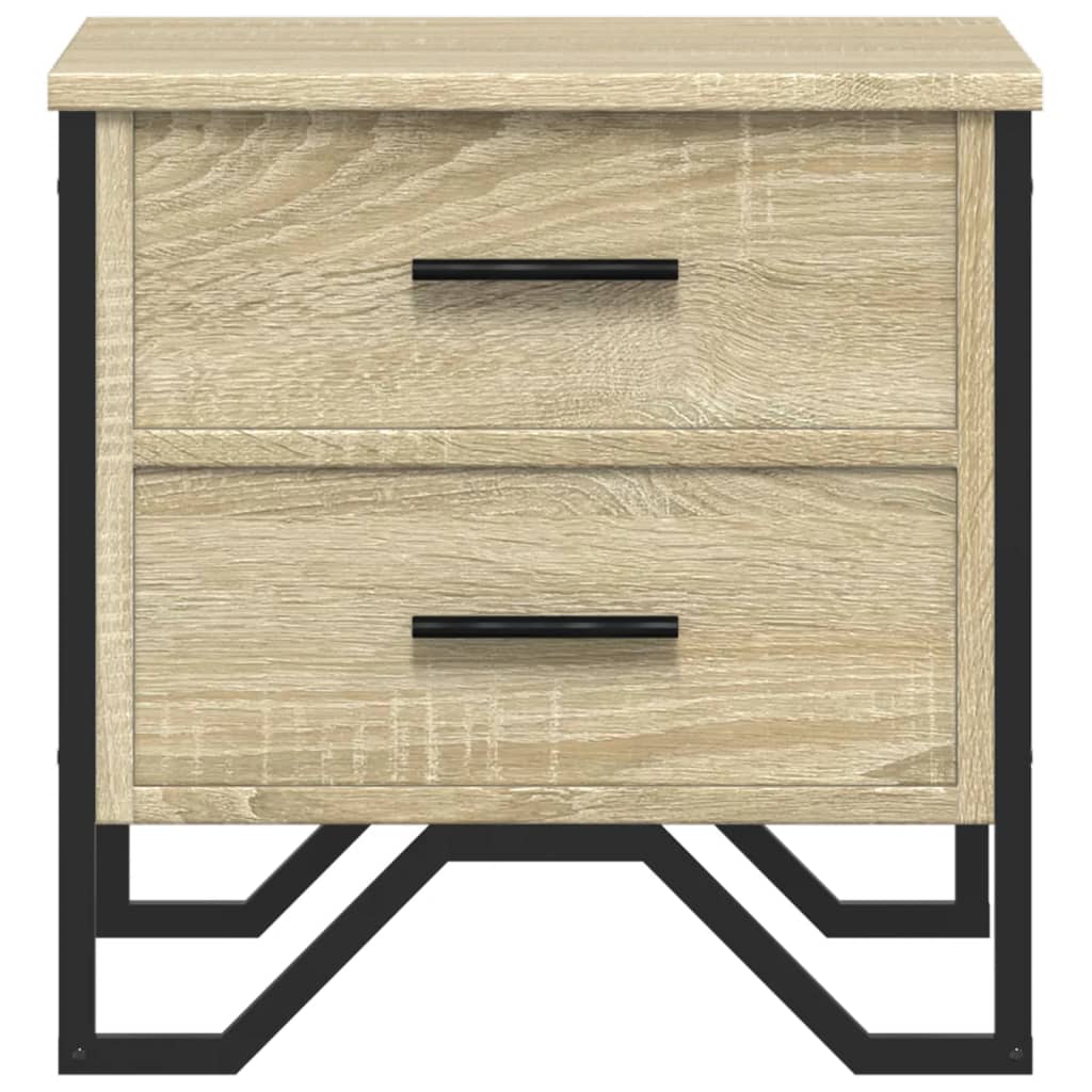 Tables de chevet 2 pcs. Chêne Sonoma 40x41x40 cm matériau bois