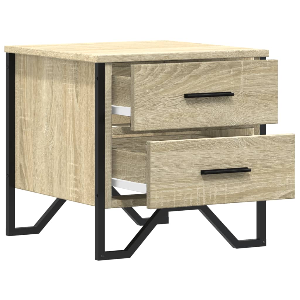 Tables de chevet 2 pcs. Chêne Sonoma 40x41x40 cm matériau bois
