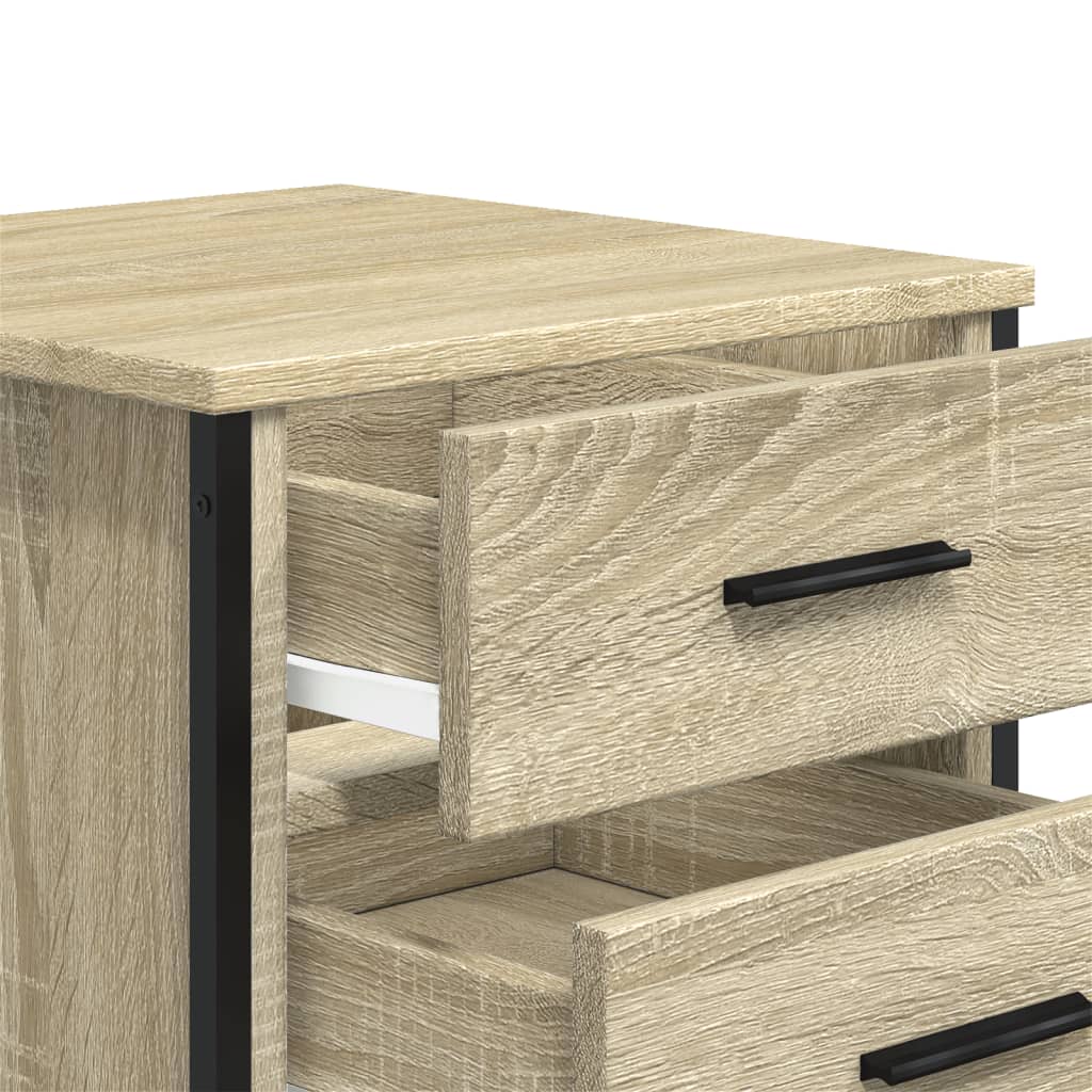Tables de chevet 2 pcs. Chêne Sonoma 40x41x40 cm matériau bois