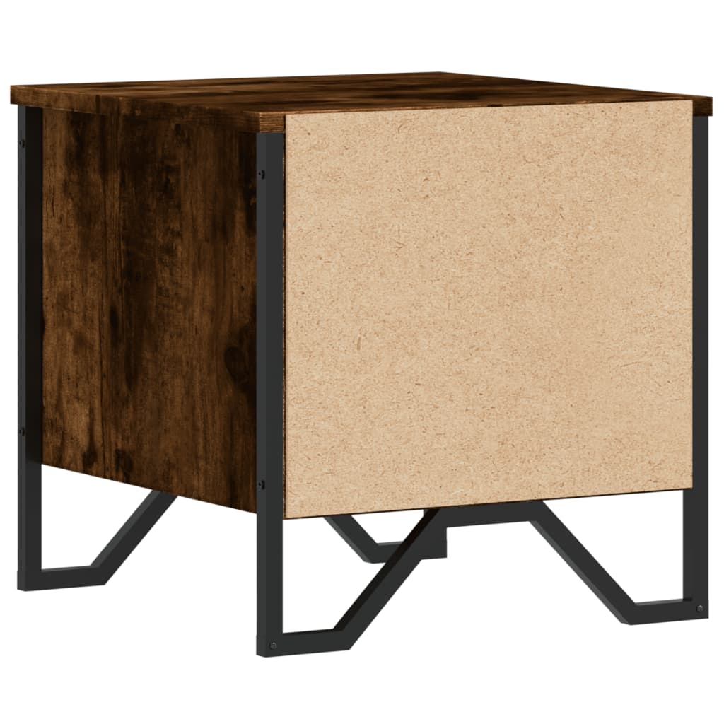 Tables de chevet 2 pcs. chêne fumé 40x41x40 cm matériau bois