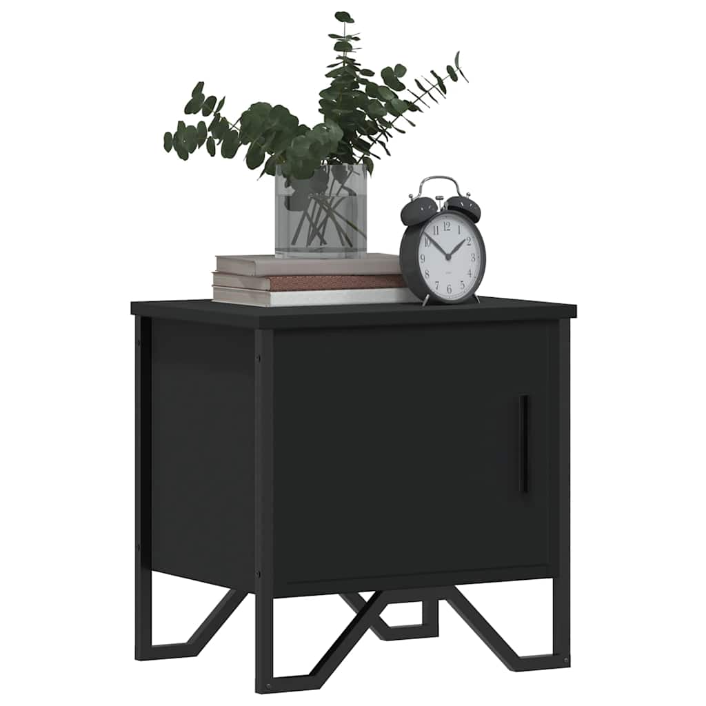 Tables de chevet 2 pcs. Noir 40x30x40 cm en bois