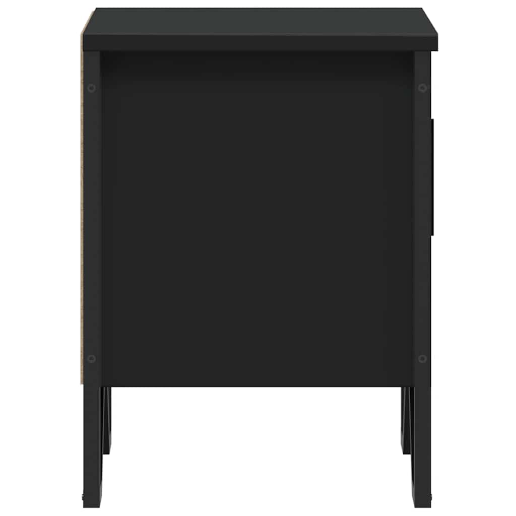 Tables de chevet 2 pcs. Noir 40x30x40 cm en bois