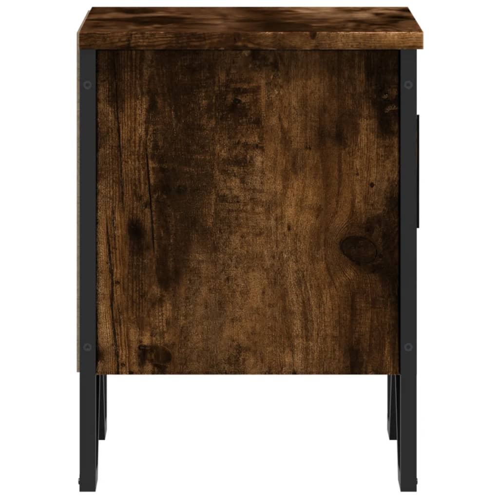 Bedside table smoked oak 40x30x40 cm wood material