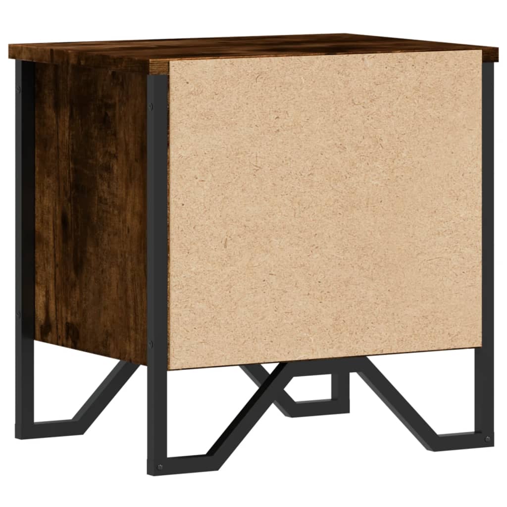 Bedside table smoked oak 40x30x40 cm wood material