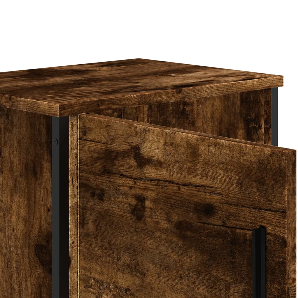 Bedside table smoked oak 40x30x40 cm wood material