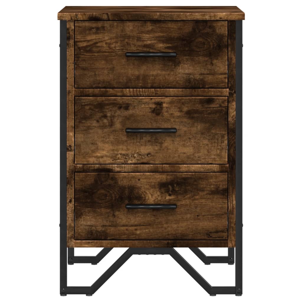 Bedside table smoked oak 40x41x60 cm wood material