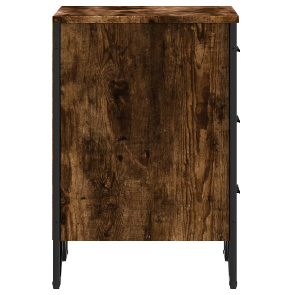 Bedside table smoked oak 40x41x60 cm wood material
